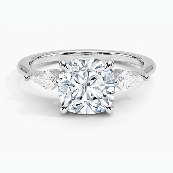 Luxe Cometa Three Stone Diamond Engagement Ring [Setting Only] - EC125C