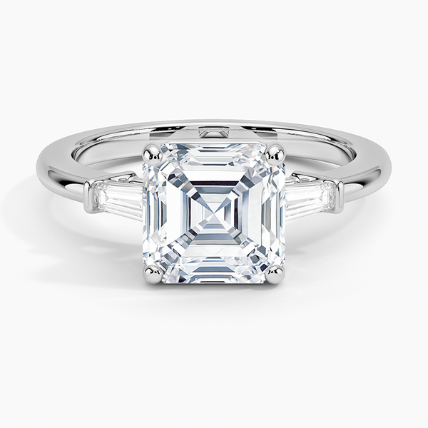 Tapered Baguette Three Stone Diamond Engagement Ring  [Setting Only] - EC118A
