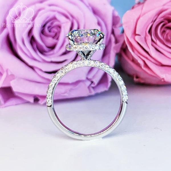 Poetry of Love Enchanting Three Side Stone Diamond Engagement Ring [Setting Only] - LGV006