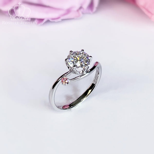 Twist Side Stone Diamond Engagement Ring  [Setting Only] - LGT201