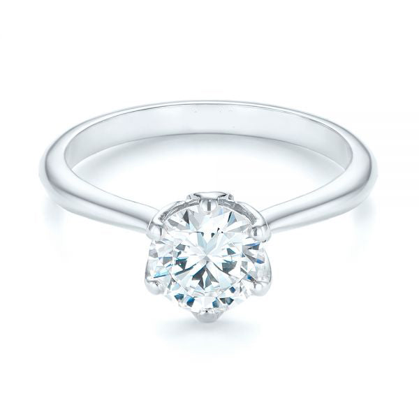 Elegant Solitaire Engagement Ring [Setting Only] - EC001 - Roselle Jewelry