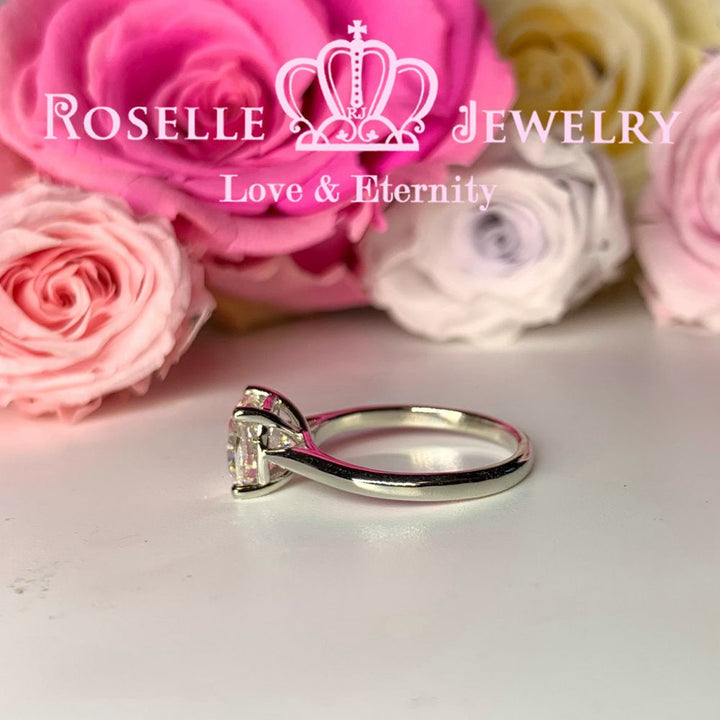 Cushion Cut Solitaire Engagement Ring - NC3 - Roselle Jewelry