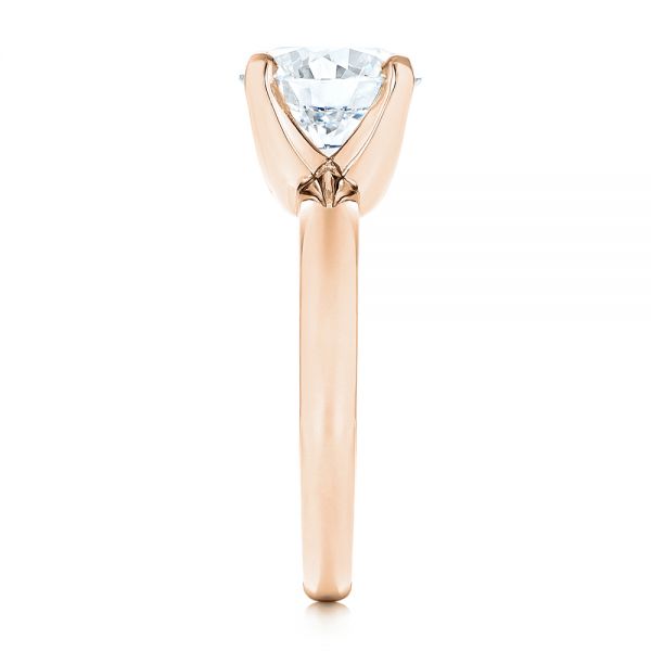 Knife Edge Solitaire Diamond Engagement Ring [Setting Only] - EC029 - Roselle Jewelry