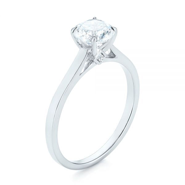 Peekaboo Princess Cut Diamond Engagement Ring [Setting Only] - EC034 - Roselle Jewelry