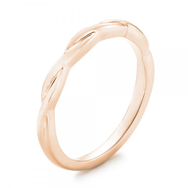 Petite Twist Wedding Band Rings - EW078 - Roselle Jewelry