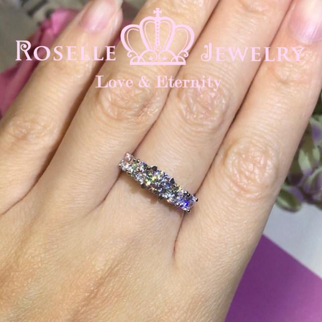 Five Stone Half Eternity Wedding Rings - RH5 - Roselle Jewelry