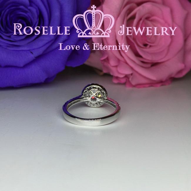 Halo Engagement Ring - V12 - Roselle Jewelry